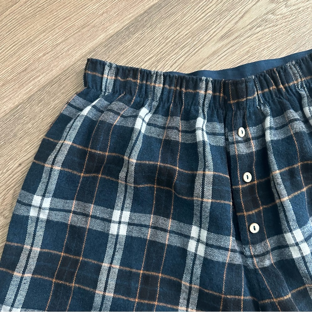 Free People Blue Plaid Women Shorts - Picture 4 of 7